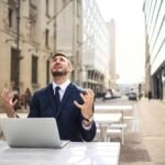 stress suit guy in city